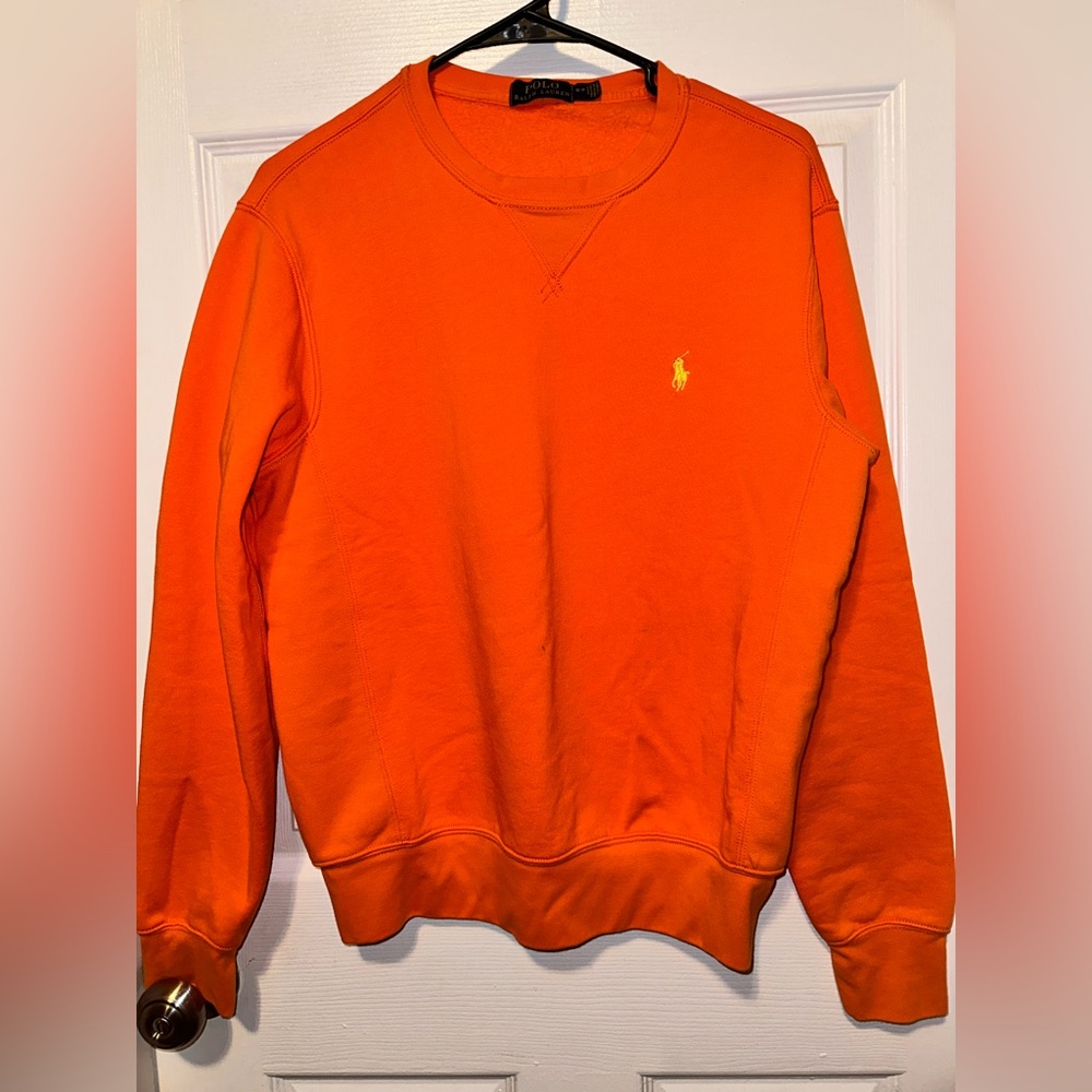 Orange Ralph Lauren crew neck small